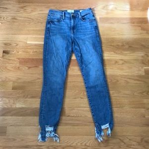 Frame Denim High Waisted Skinny Jeans